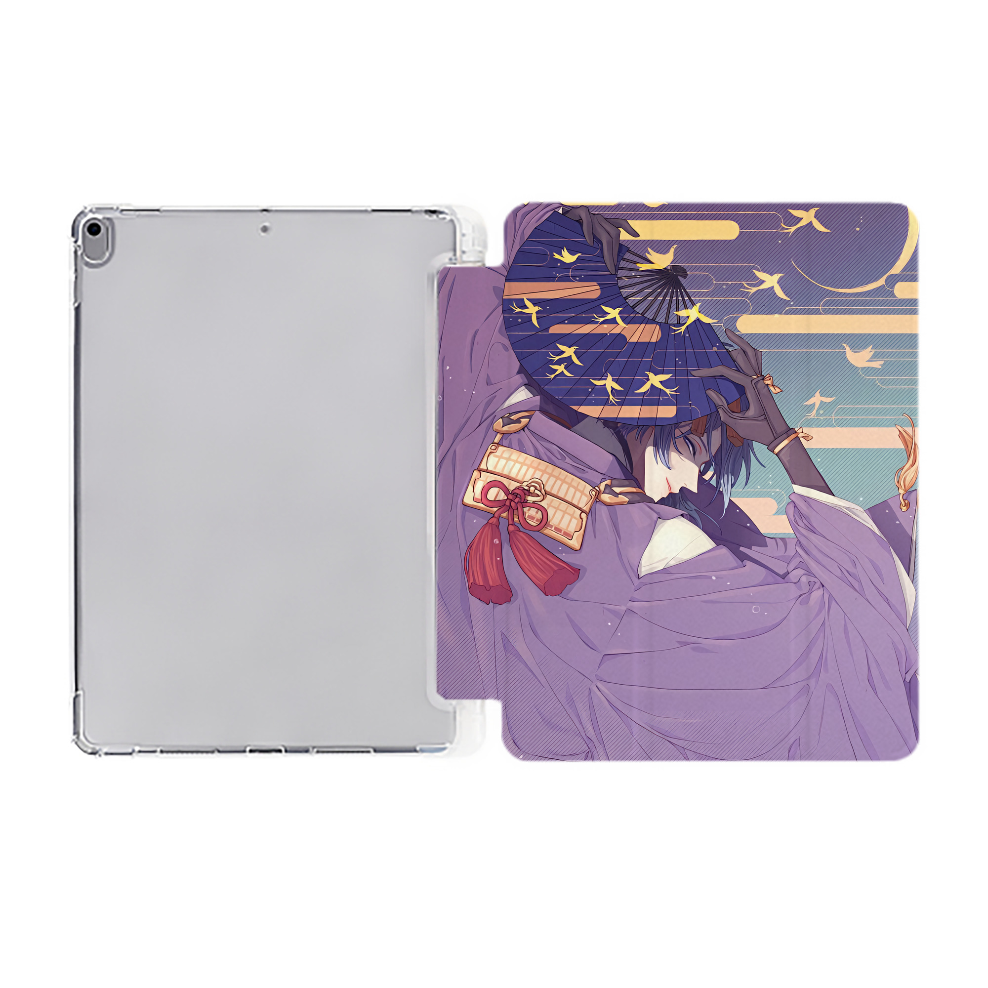 （画像用） 刀剣乱舞 Touken Ranbu IPad ケース ペン収納付き 三つ折りスタンド PUレザー×シリコン 対応機種9.5/10.5/10.9インチ